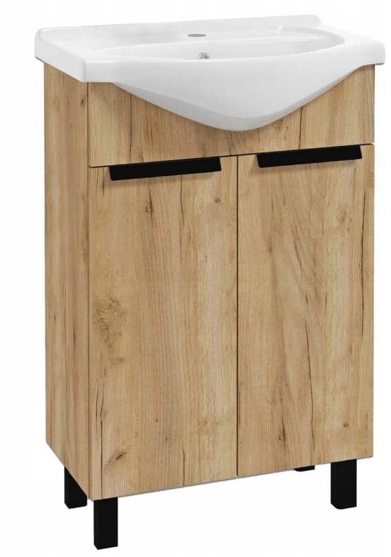 szafka łazienkowa LILY D60 dąb craft złoty